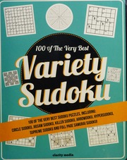 Variety Sudoku 100 Of The Very Best Sudoku Variants Clarity Media