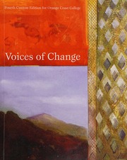 Voices Of Change Fourth Custom Edition For Orange Coast College 4th Custom Ed For Orange Coast College Beebe