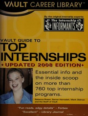 Vault Guide To Top Internships Rosen Rebecca Vault Firm
