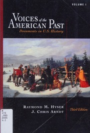 Voices Of The American Past Documents In Us History 3rd Ed Hyser