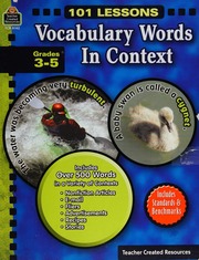 Vocabulary Words In Context Grades 35 Camden Greg Migliaccio