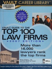 Vault Guide To The Top 100 Law Firms Annual Edition Dalton Brian Vault Firm