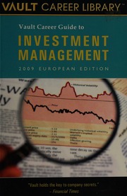 The Vault Career Guide To Investment Management European Vault