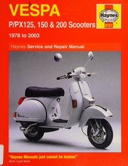 Vespa Ppx125 150 200 Service And Repair Manual Shoemark Pete