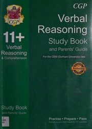 Verbal Reasoning Comprehension The 11 Study Book And Parents Guide Parsons