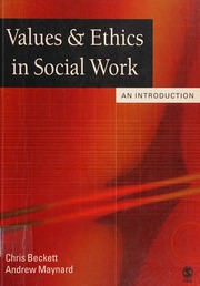 Values Ethics In Social Work An Introduction Beckett Chris
