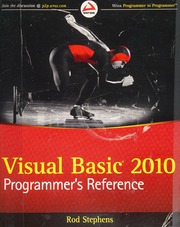 Visual Basic 2010 Programmers Reference Stephens Rod 1961