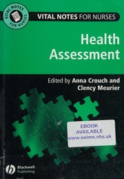 Vital Notes For Nurses Health Assessment Crouch Anna T Meurier
