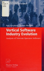 Vertical Software Industry Evolution Analysis Of Telecom Operator Software Tyrvainen