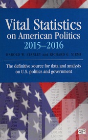 Vital Statistics On American Politics 20152016 Stanley Harold W Harold Watkins