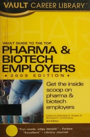 Vault Guide To The Top Pharma Biotech Employers 3 Edition Drapes