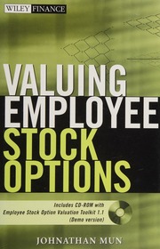 Valuing Employee Stock Options Harcdr Edition Mun Johnathan