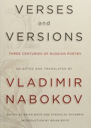 Verses And Versions Three Centuries Of Russian Poetry Nabokov