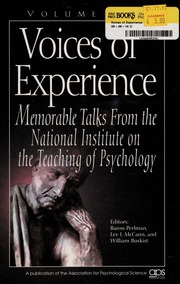 Voices Of Experience Memorable Talks From The National Institute On The Teaching Of Psychology None None
