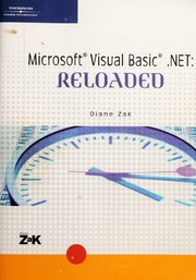 Microsoft Visual Basic Net Reloaded Zak Diane