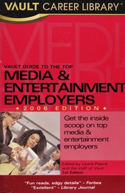 Vault Guide To The Top Media Entertainment Employers Pasiuk