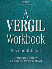 A Vergil Workbook Bradley Katherine Boyd Barbara Weiden 1952 Virgil Aeneis Selections
