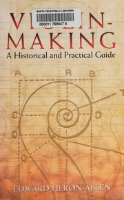 Violinmaking A Historical And Practical Guide Heronallen