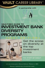 Vaultseo Guide To Investment Bank Diversity Programs 2007 None 2007 Edition None