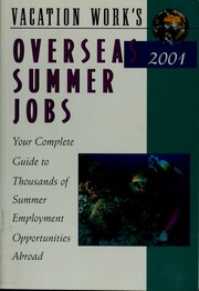 Overseas Summer Jobs 2001 32nd Edition Woodworth David Collier