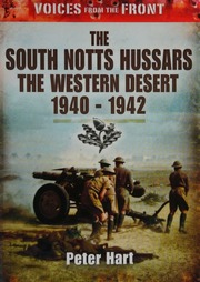 Voices From The Front The South Notts Hussars The Western Desert 19401942 Hart