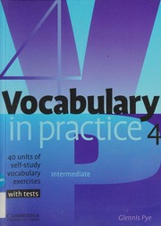 Vocabulary In Practice 4 Pye Glennis