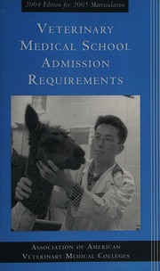 Veterinary Medical School Admission Requirements Rev Ed Edition Association Of American Veterinary Medical Colleges
