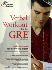 Verbal Workout For The Gre 3rd Edition Wu Yungyee Princeton Review Firm