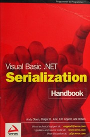 Visual Basic Net Serialization Handbook 1st Edition Olsen Andy