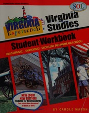 Virginia Studies Student Workbook Marsh Carole Gallopade International Firm
