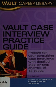 Vault Case Interviews Practice Guide Malhotra Rajit Vault Firm