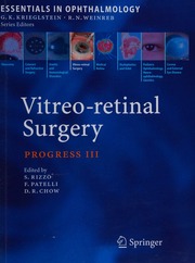 Vitreoretinal Surgery Rizzo Stanislao 1956 Patelli Fabio Springerverlag Berlin