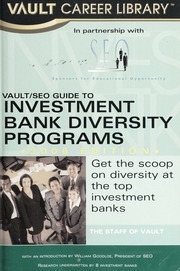 Vaultseo Guide To Investment Bank Diversity Programs New Edition Vault Firm