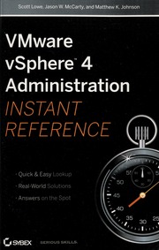 Vmware Vsphere 4 Administration Instant Reference None Lowe