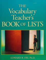The Vocabulary Teachers Book Of Lists Fry Edward B Edward Bernard