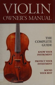 Violin Owners Manual Scott Heather K