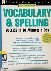 Vocabulary Spelling Success In 20 Minutes A Day None 4th Ed Rev And Updated None