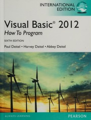 Visual Basic 2012 How To Program Deitel Paul J Author Deitel