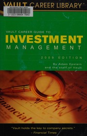 Vault Career Guide To Investment Management 2 Edition Epstein
