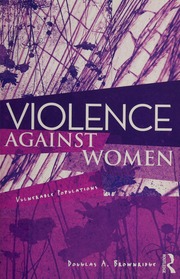 Violence Against Women Vulnerable Populations Brownridge Douglas A