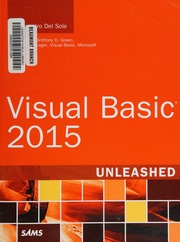 Visual Basic 2015 Unleashed Del Sole Alessandro Author