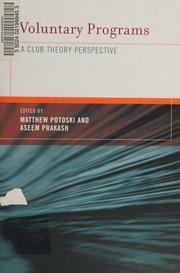 Voluntary Programs A Club Theory Perspective Potoski Matthew