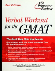 Verbal Workout For The Gmat 2nd Ed French Doug 1965 French