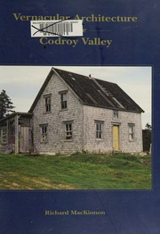 Vernacular Architecture In The Codroy Valley Mackinnon Richard Paul