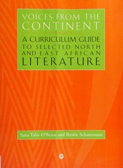 Voices From The Continent A Curriculum Guide To Selected North And East African Literature Obrien