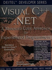 Visual C Net A Managed Code Approach For Experienced Programmers Deitel
