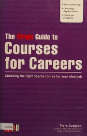 The Virgin Guide To Courses For Careers Dudgeon Piers
