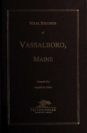 Vital Records Of Vassalboro Maine Foster Angela M Foster Angela M