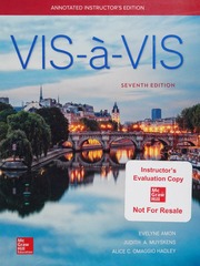 Visavis Beginning French Amon Evelyne Author Muyskens Judith A