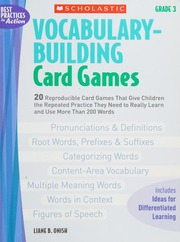 Vocabularybuilding Card Games Grade 3 Onish Liane